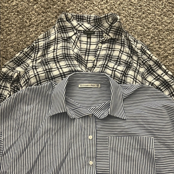 Abercrombie & Fitch Tops - Lot Abercrombie & Fitch blue and White Striped, Talbots button down set 2